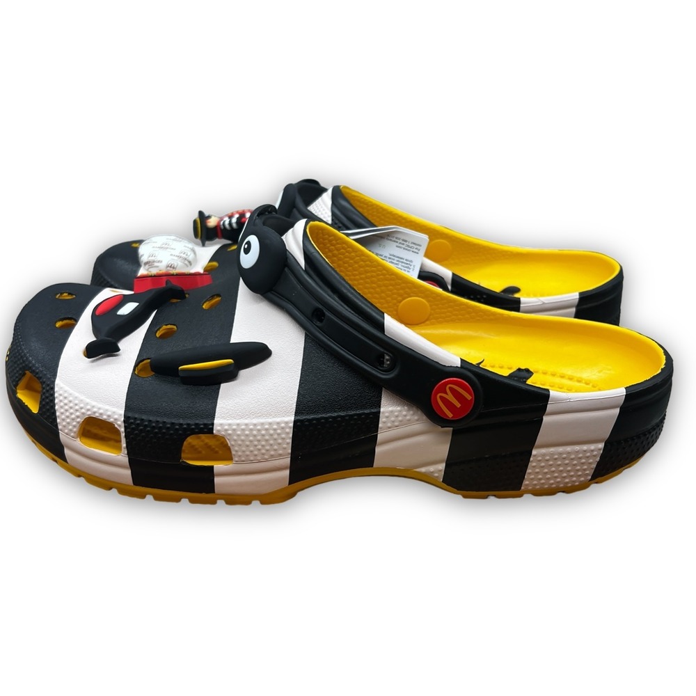 Crocs X McDonald's Hamburglar Classic Clog Men's 10 Black White